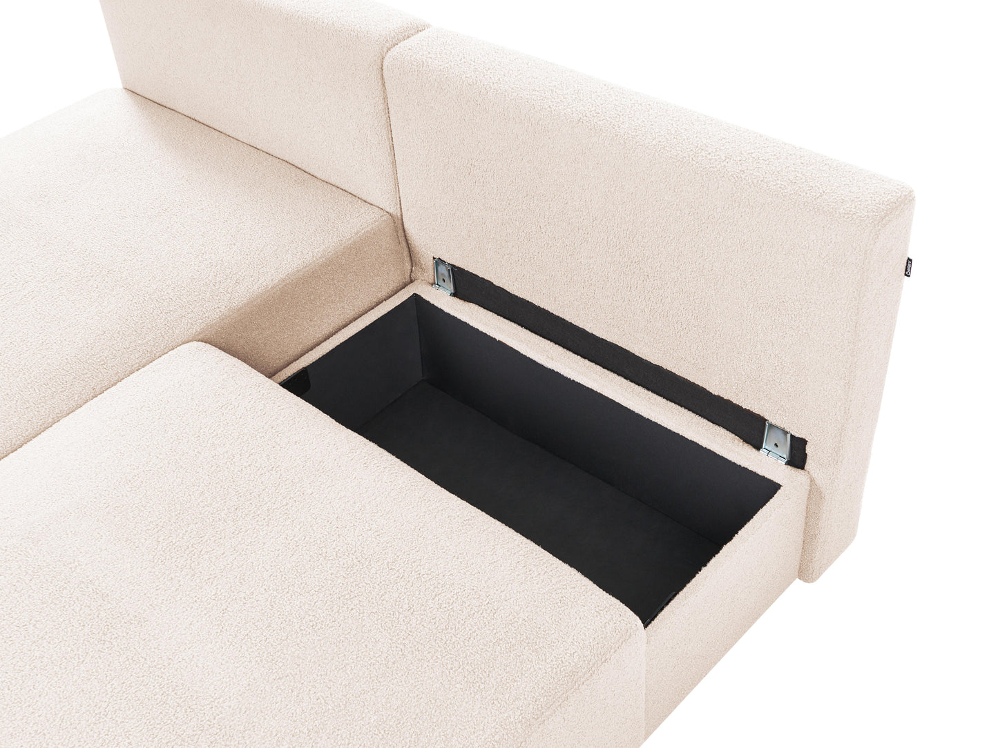 Modular Corner Sofa NERBO Boucle Beige Left Hand