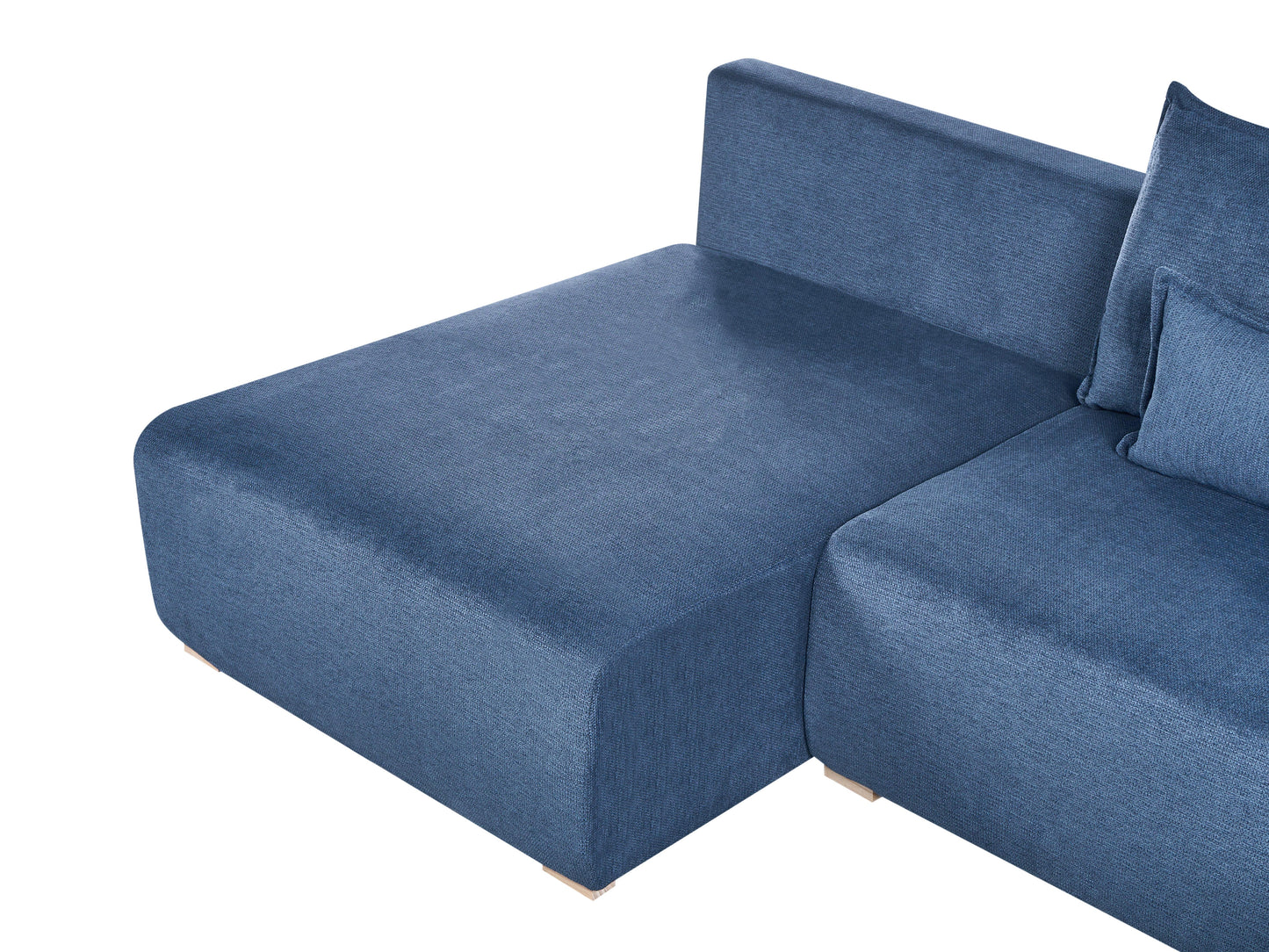 Modular Corner Sofa NERBO Fabric Blue Right Hand