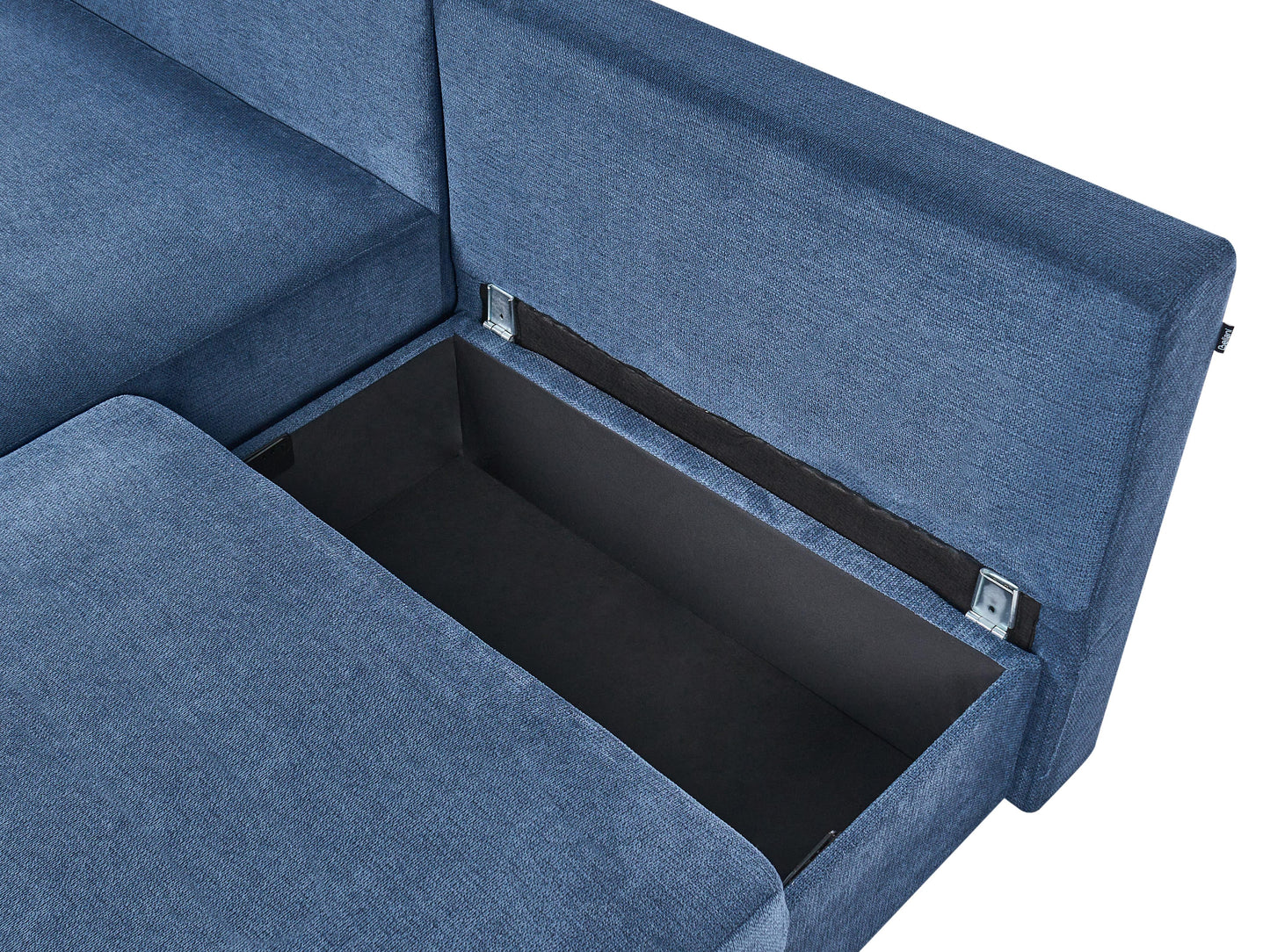 Modular Corner Sofa NERBO Fabric Blue Left Hand