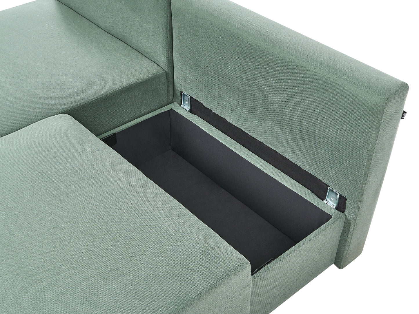 Modular Corner Sofa NERBO Fabric Light Green Right Hand