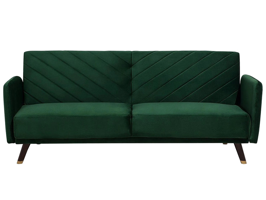 Sofa Bed 3 Seater SENJA Velvet Emerald Green