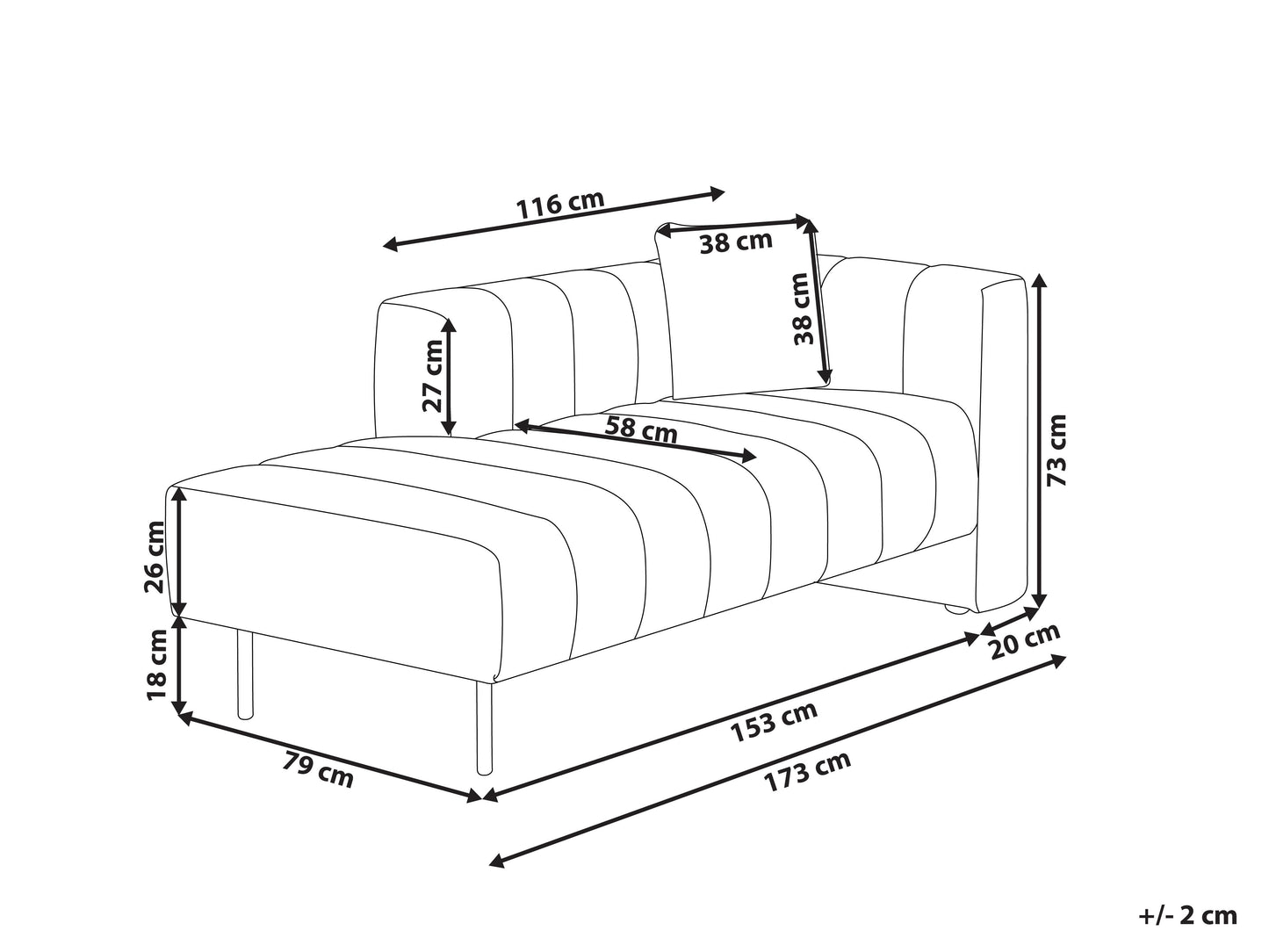 Right-Hand Chaise Lounge LANNILS Faux Leather Off-White