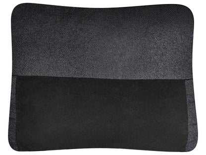  Corner Sofa Bed 3 Seater NASSJO Faux Linen Black Left Hand