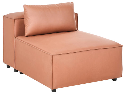  1-Seat Section BRANDE Faux Leather Golden Brown