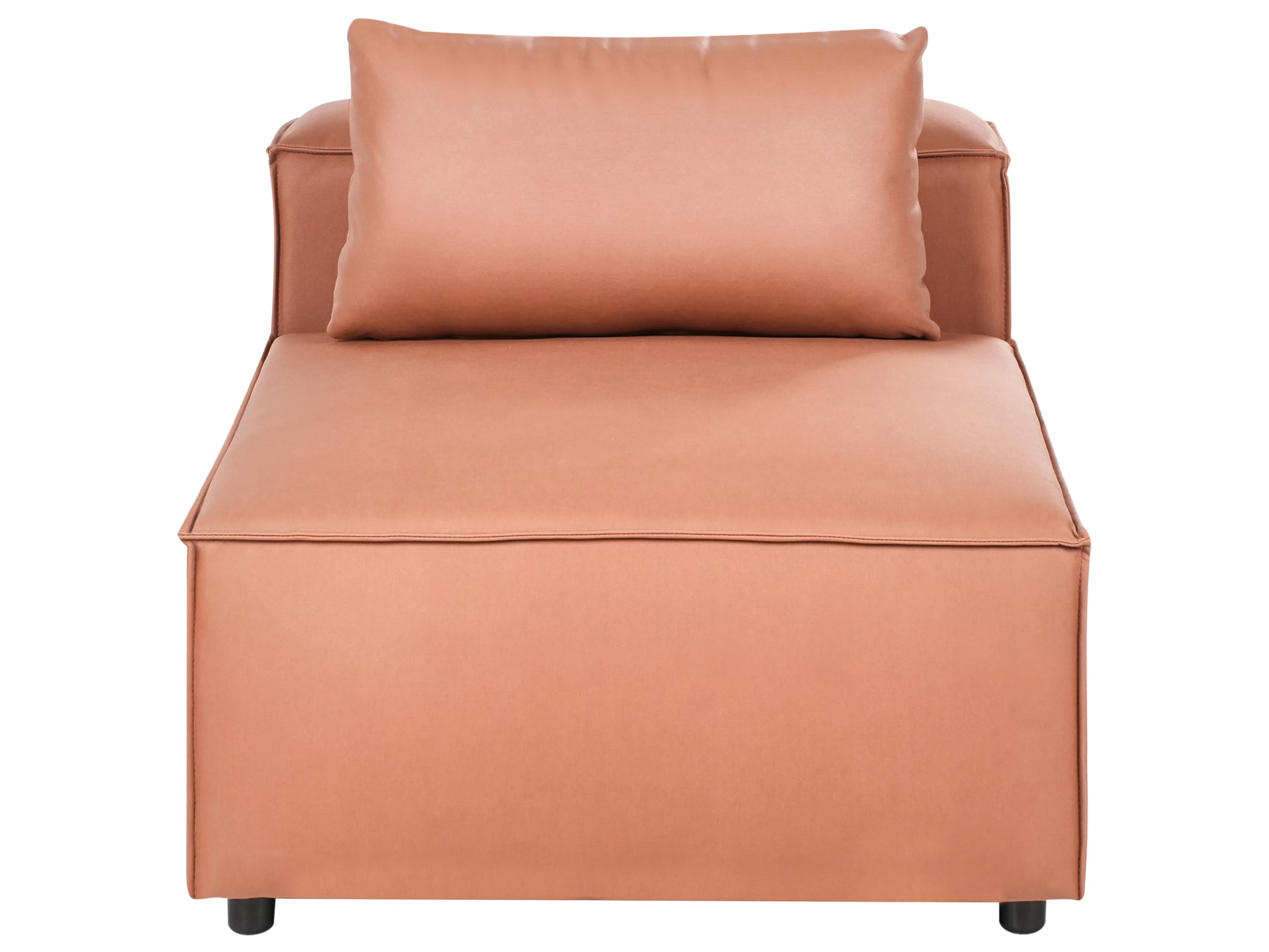  1-Seat Section BRANDE Faux Leather Golden Brown