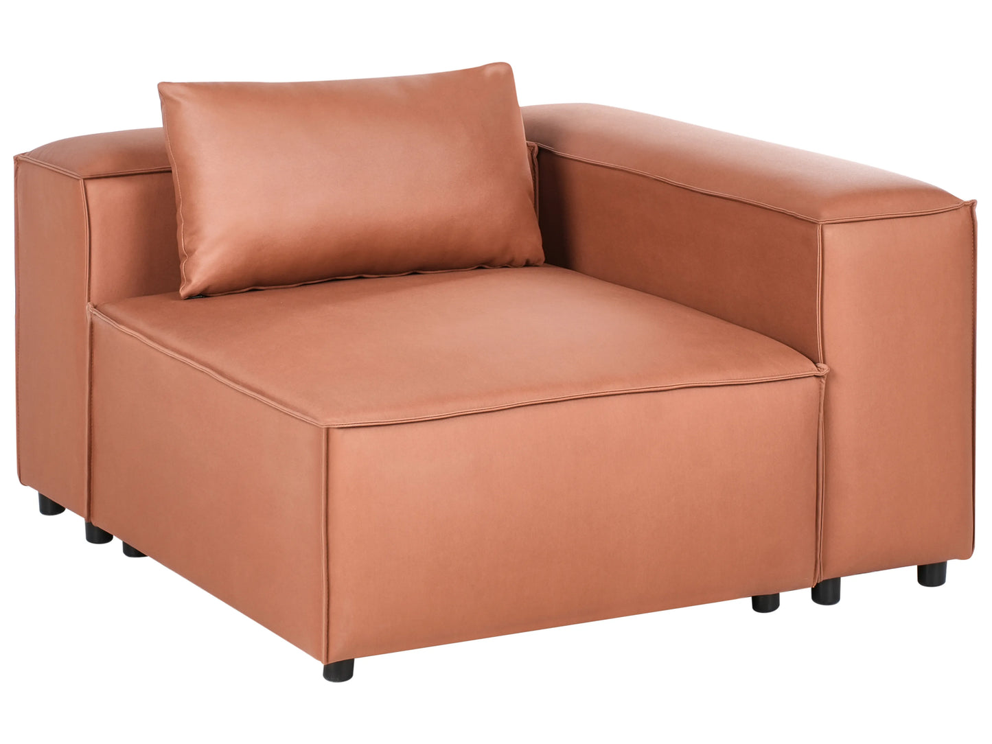  Corner Seat BRANDE Faux Leather Golden Brown Symmetrical