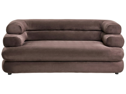  Sofa 2 Seater HELLE Velvet Dark Brown