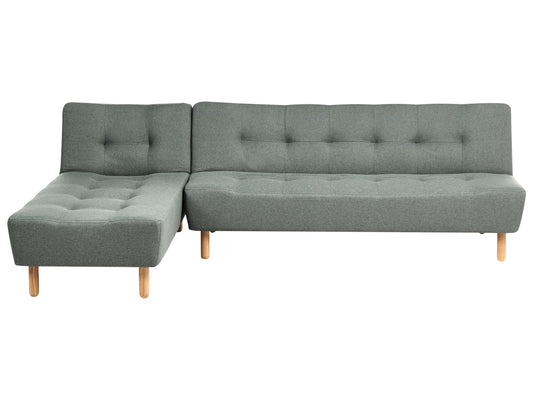 Modular Corner Sofa Bed 4 Seater ALSTEN Fabric Green Right Hand