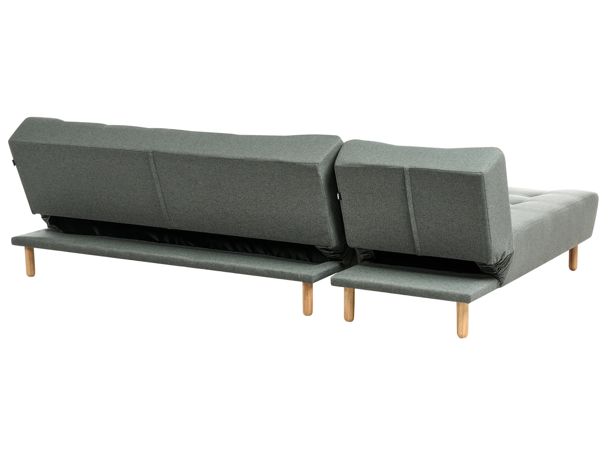  Modular Corner Sofa Bed 4 Seater ALSTEN Fabric Green Left Hand