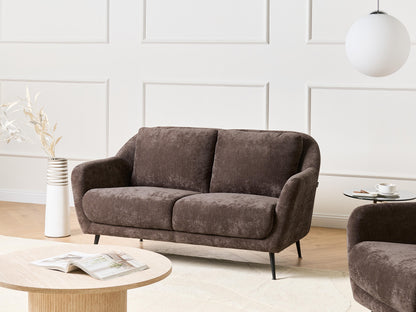  Sofa 2 Seater EIBY Chenille Dark Brown