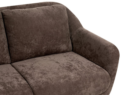  Sofa 2 Seater EIBY Chenille Dark Brown