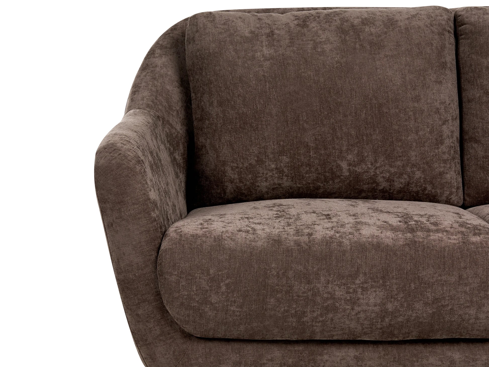  Living Room Set 3 Seater EIBY Chenille Dark Brown