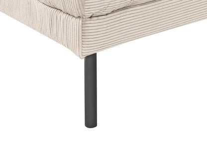  Corner Sofa 2 Seater BREDA Corduroy Beige Right Hand