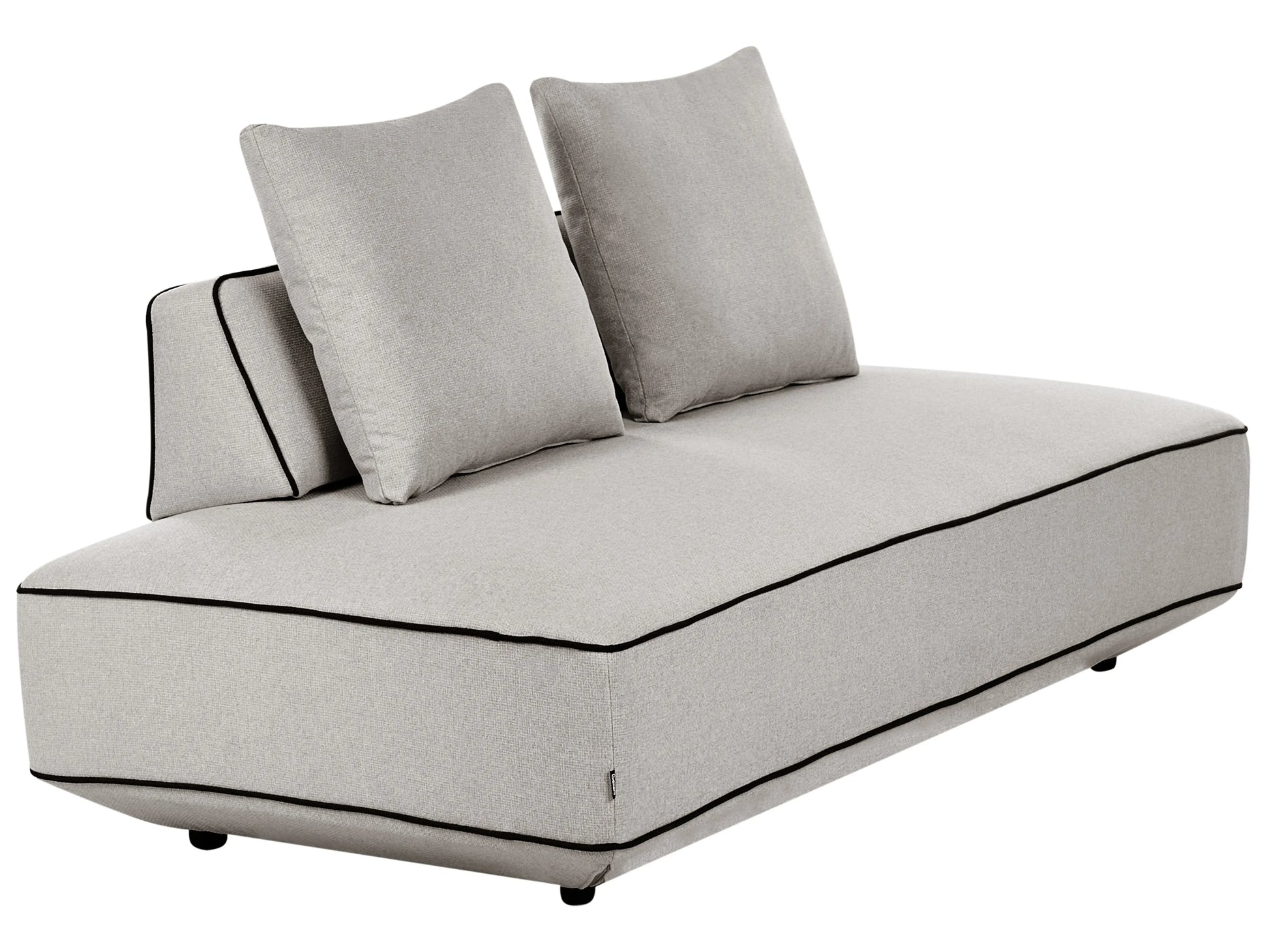  Chaise Longue SEILLANS Fabric Light Grey