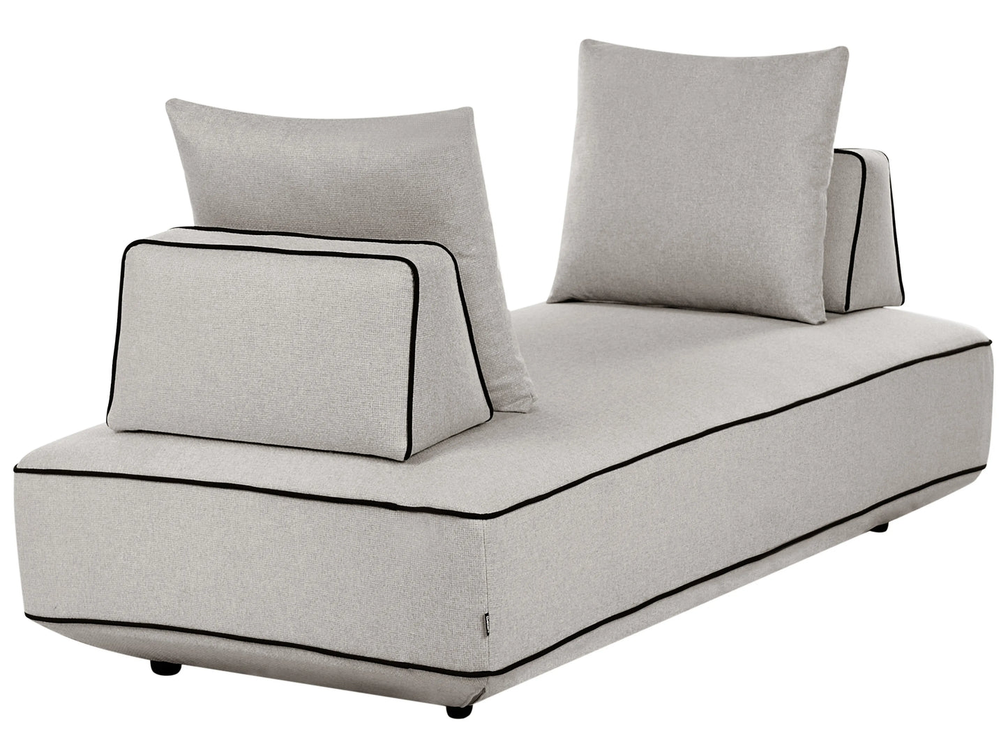  Chaise Longue SEILLANS Fabric Light Grey