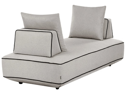  Chaise Longue SEILLANS Fabric Light Grey