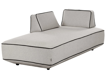  Chaise Longue SEILLANS Fabric Light Grey