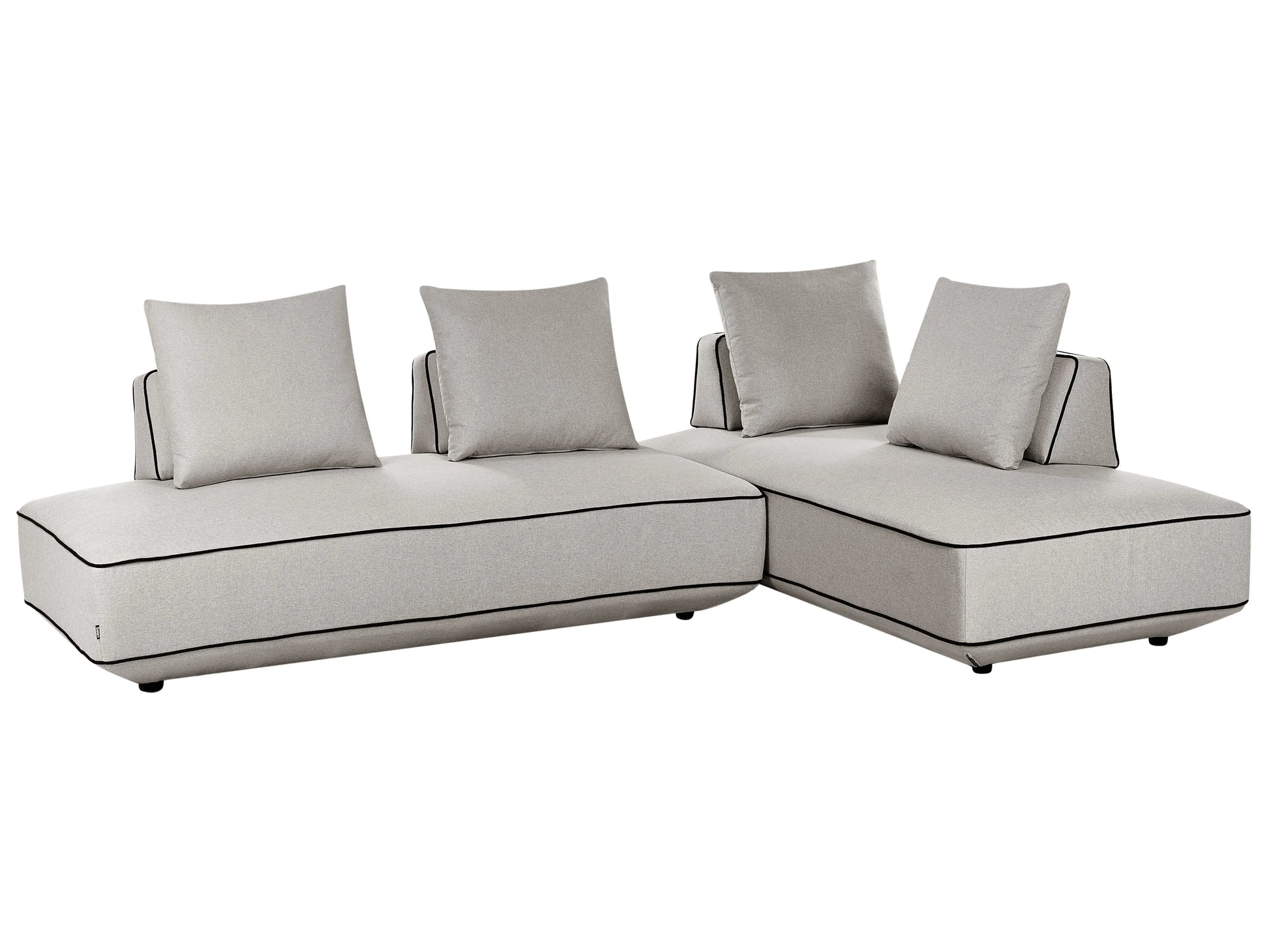  Chaise Longue SEILLANS Fabric Light Grey