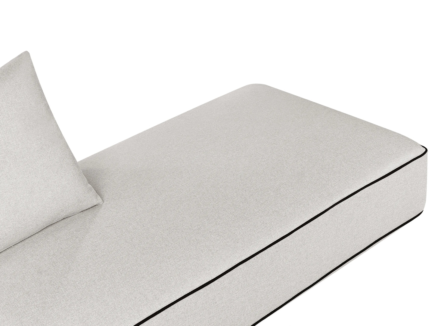  Chaise Longue SEILLANS Fabric Light Grey