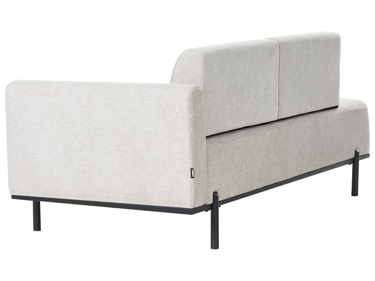  Chaise Longue SAVASSE Faux Linen Light Grey