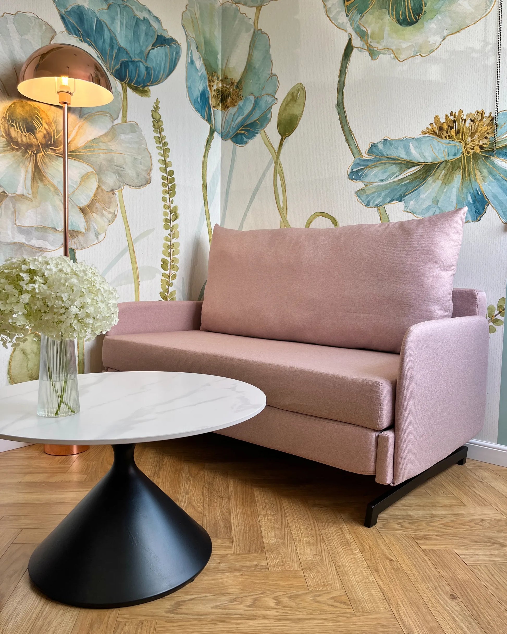  Sofa Bed 2 Seater BELFAST Fabric Pink