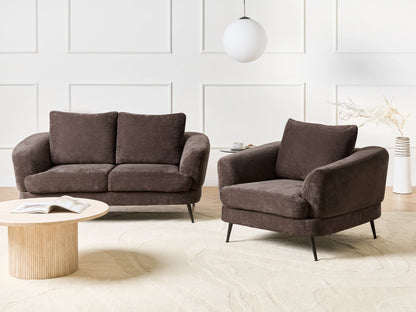  Sofa 2 Seater KJAER Chenille Dark Brown