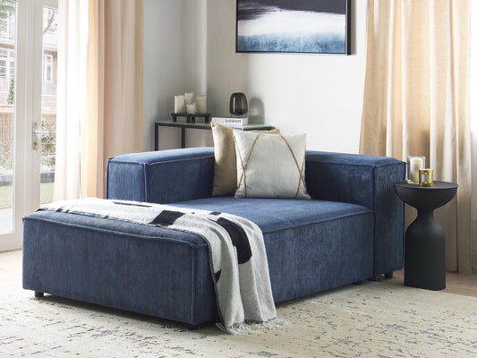  Right-Hand Chaise Lounge ARDAL Corduroy Dark Blue