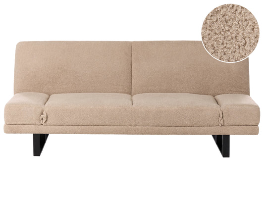  Sofa Bed 2 Seater YORK Boucle Sand Beige