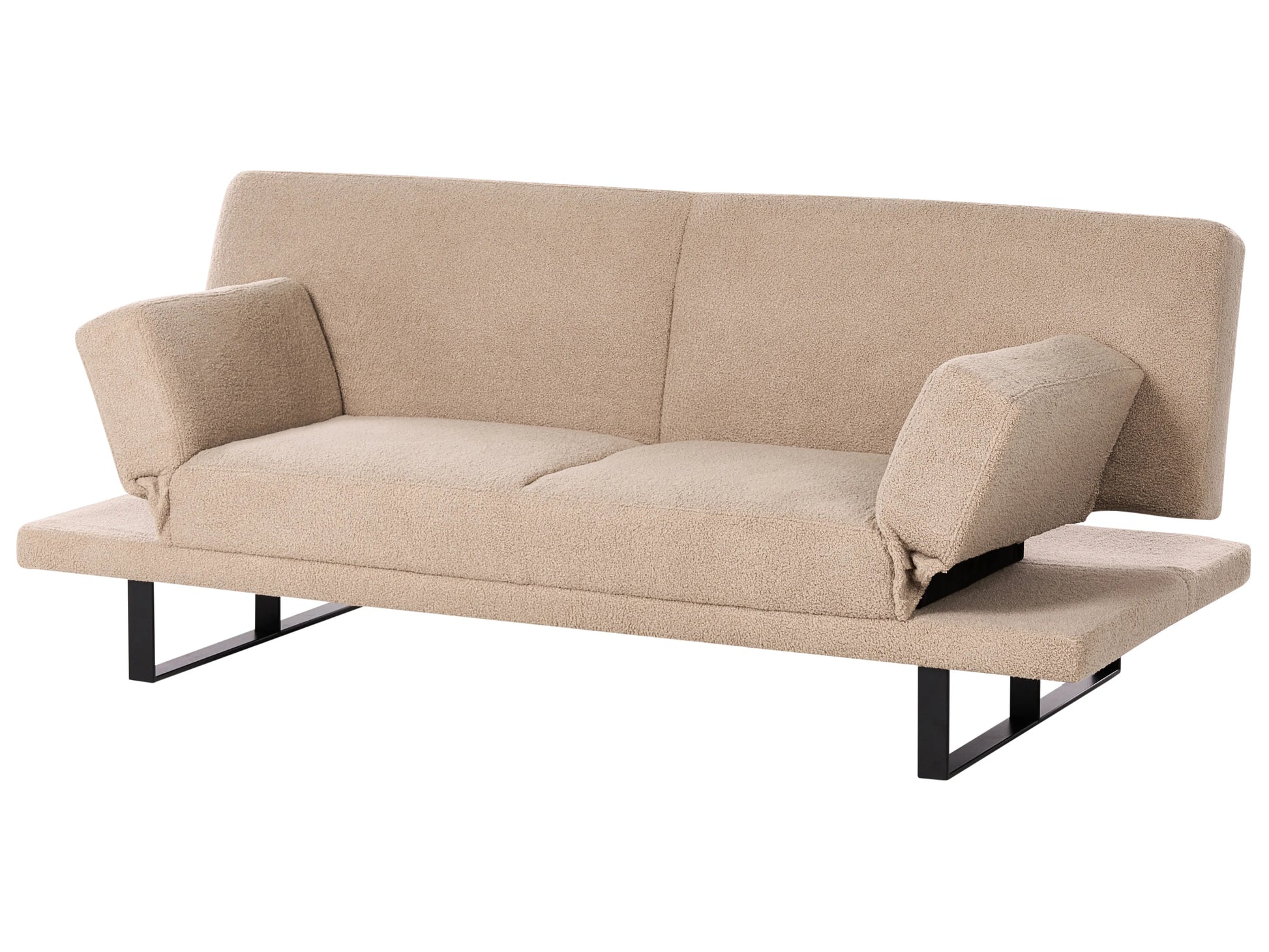  Sofa Bed 2 Seater YORK Boucle Sand Beige