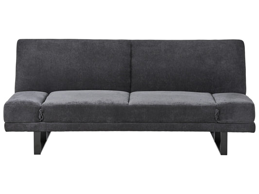  Sofa Bed 2 Seater YORK Chenille Black