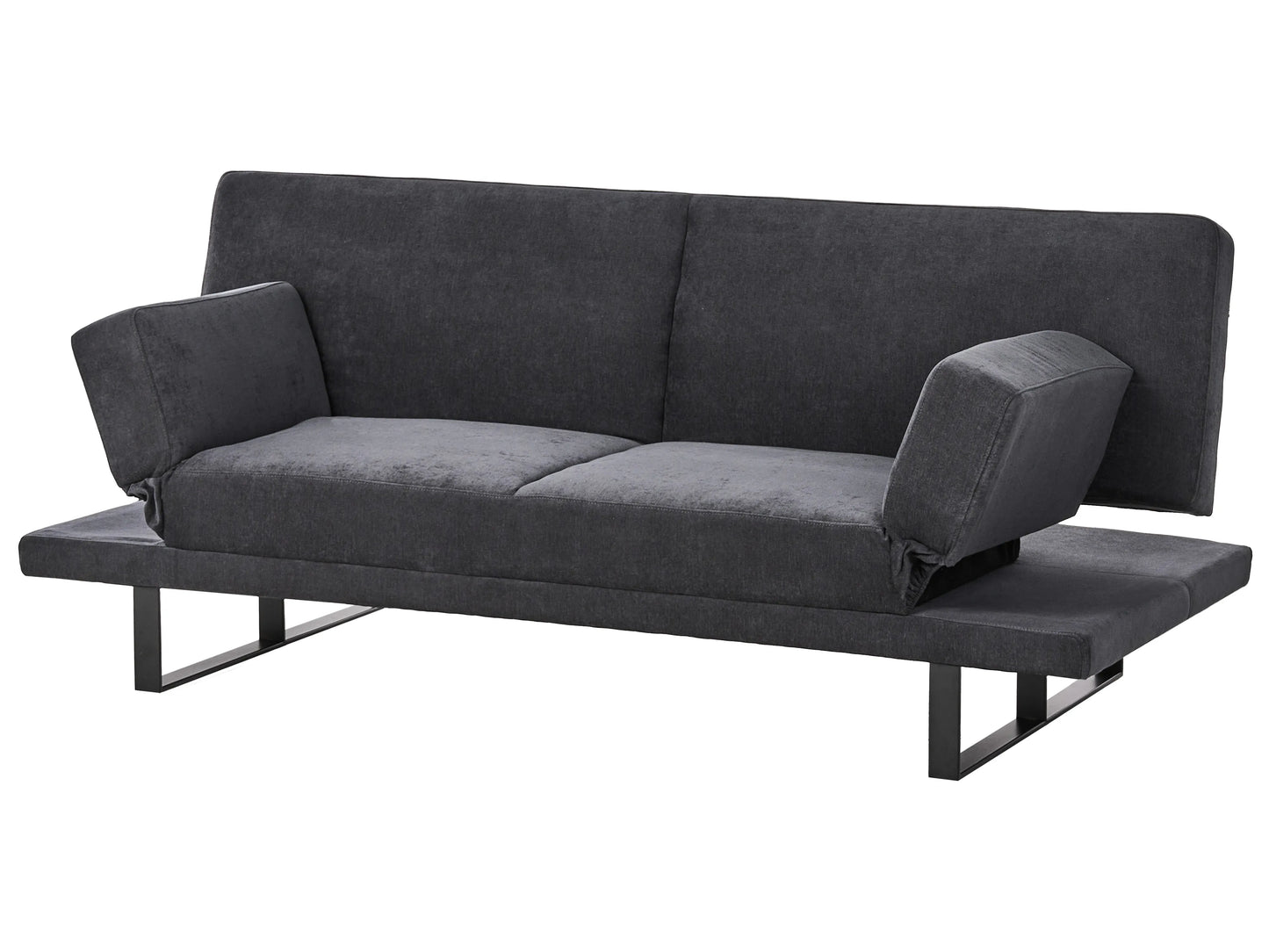  Sofa Bed 2 Seater YORK Chenille Black