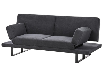  Sofa Bed 2 Seater YORK Chenille Black
