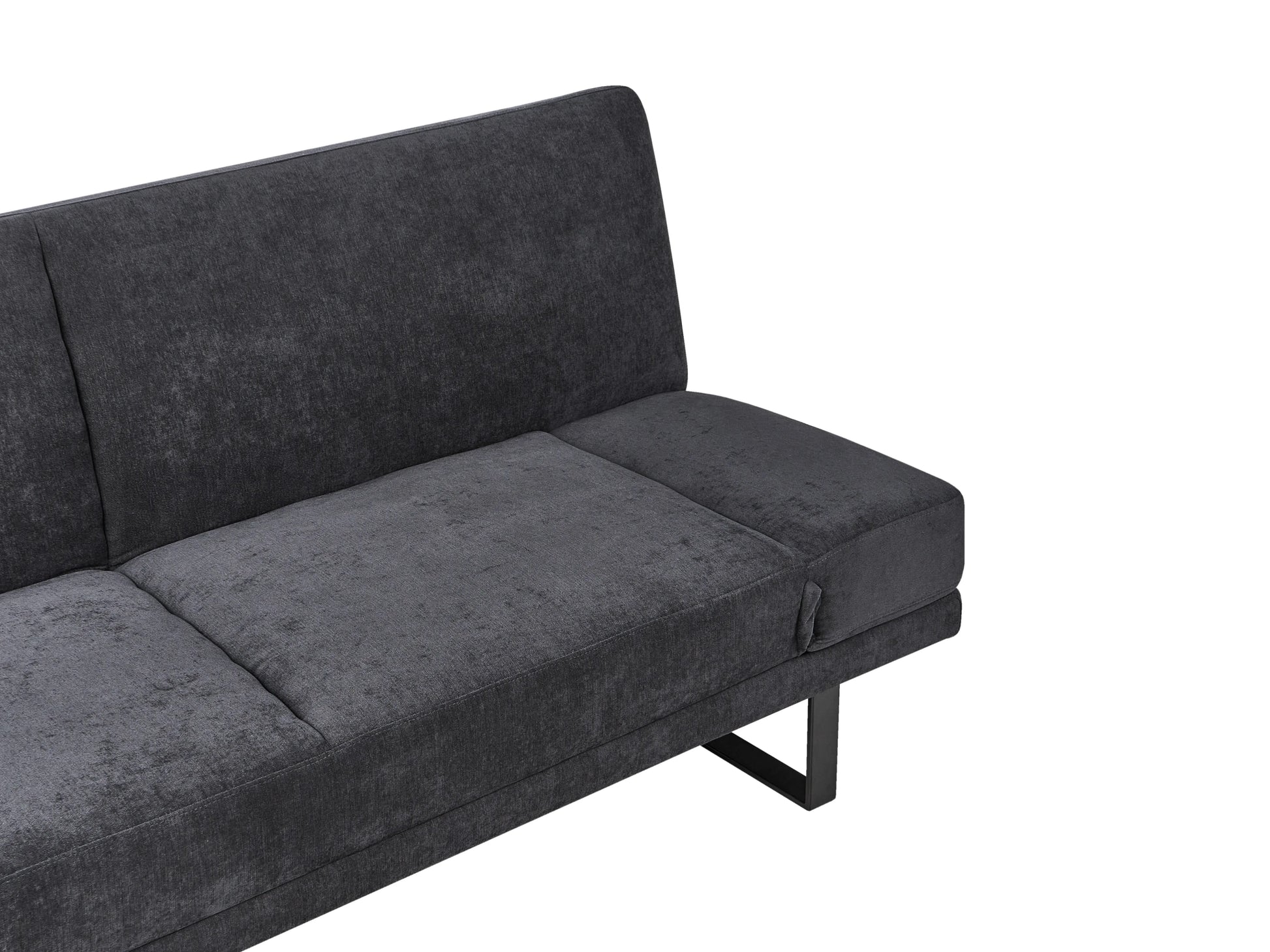  Sofa Bed 2 Seater YORK Chenille Black