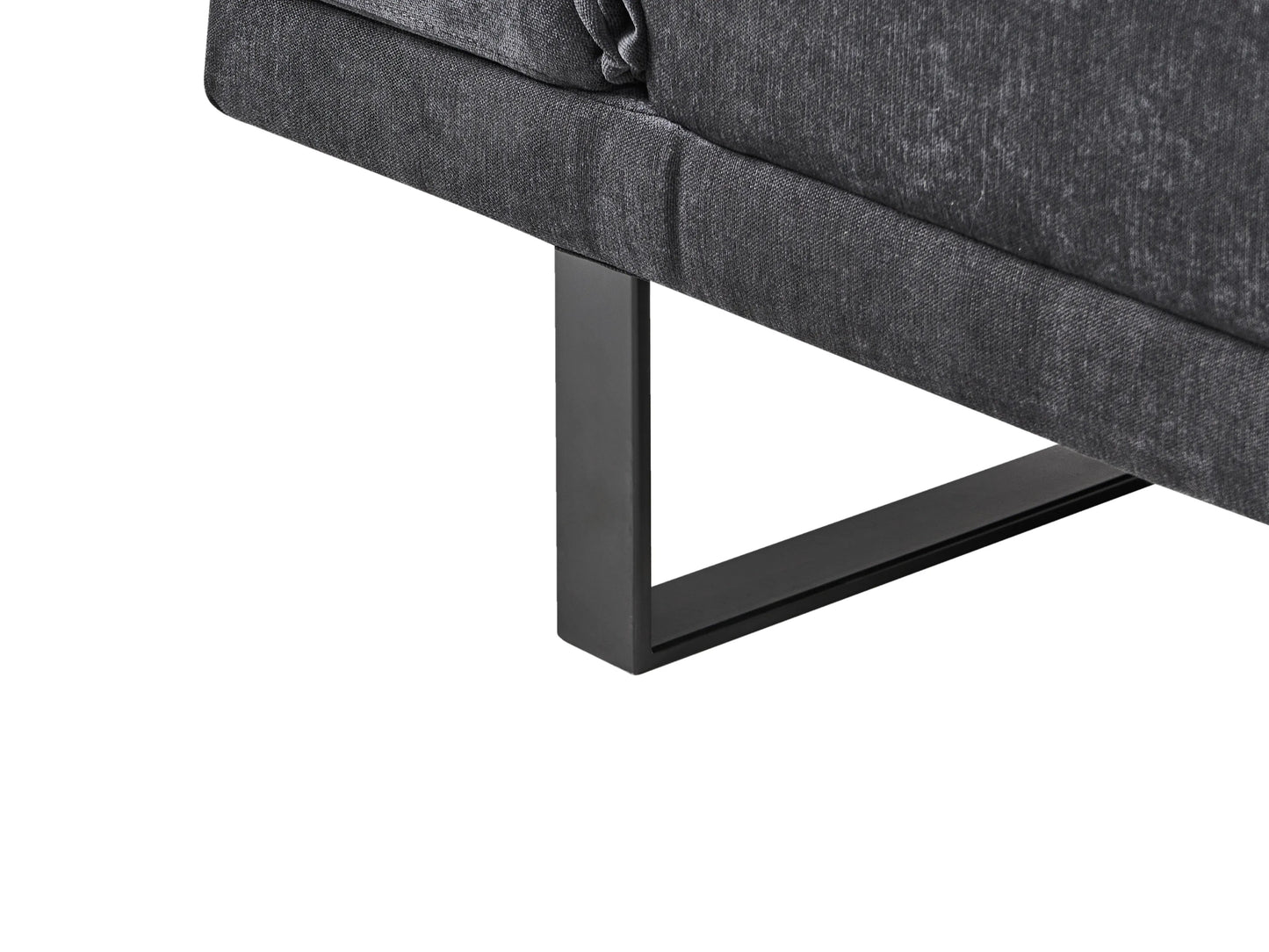  Sofa Bed 2 Seater YORK Chenille Black