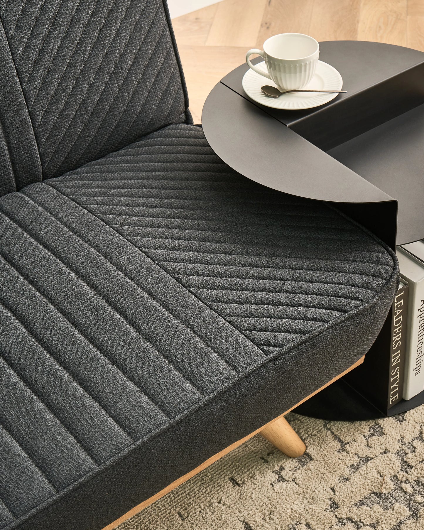  Sofa Bed 2 Seater KALFAFEL Fabric Black