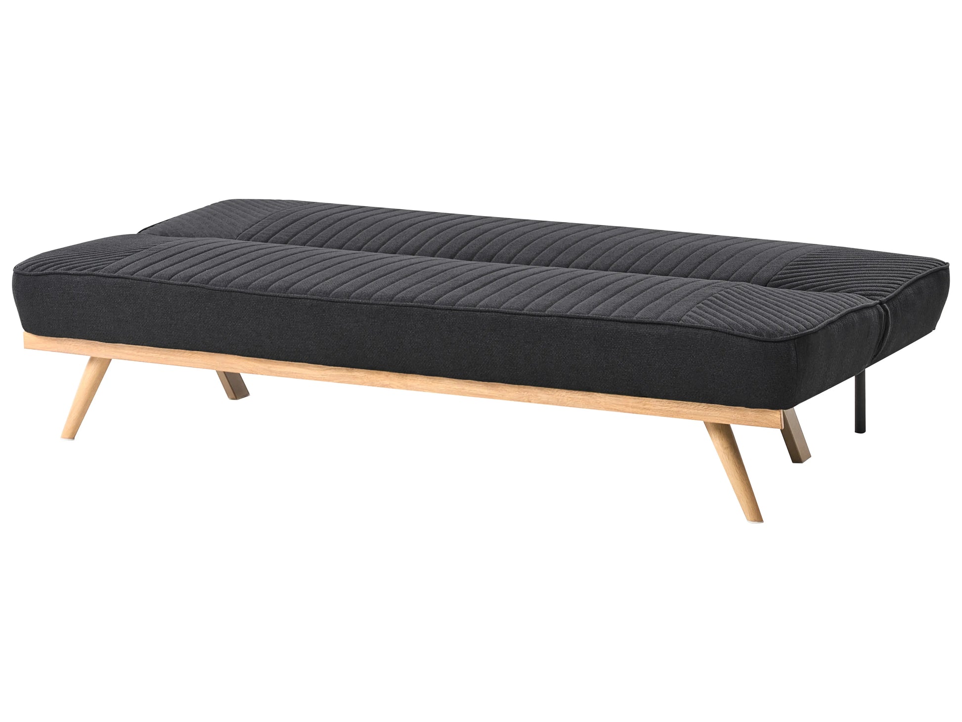  Sofa Bed 2 Seater KALFAFEL Fabric Black