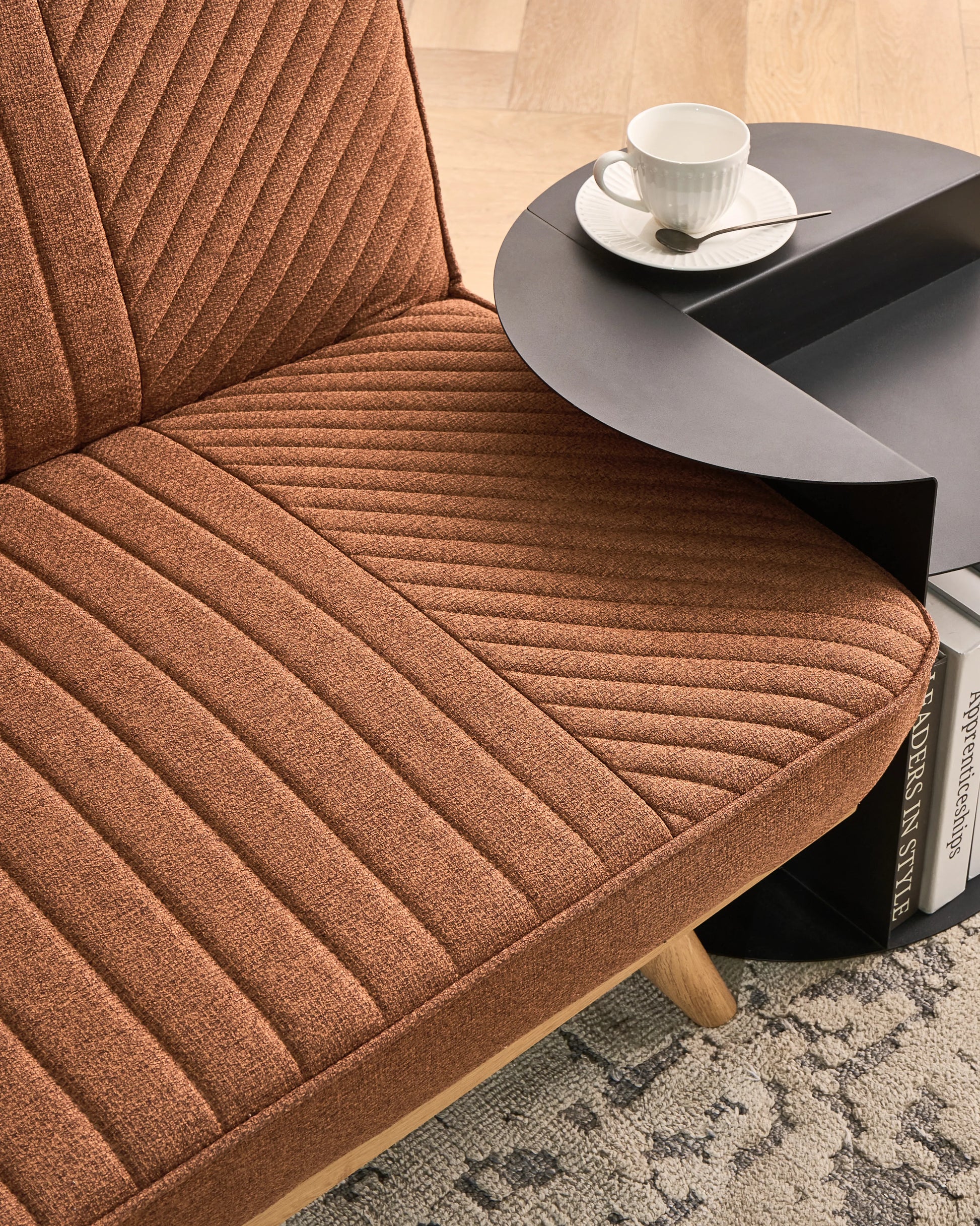  Sofa Bed 2 Seater KALFAFEL Fabric Golden Brown