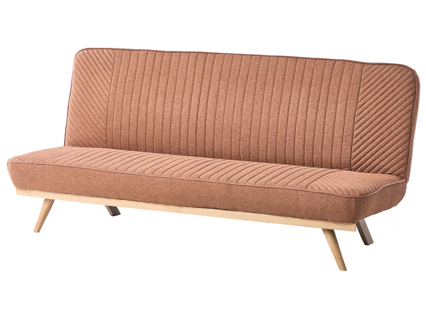  Sofa Bed 2 Seater KALFAFEL Fabric Golden Brown