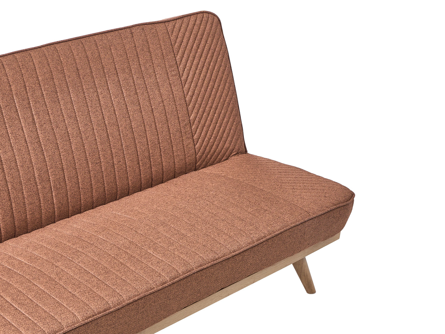  Sofa Bed 2 Seater KALFAFEL Fabric Golden Brown