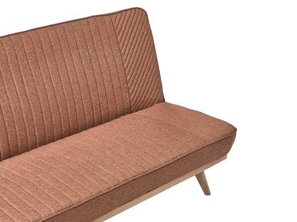  Sofa Bed 2 Seater KALFAFEL Fabric Golden Brown