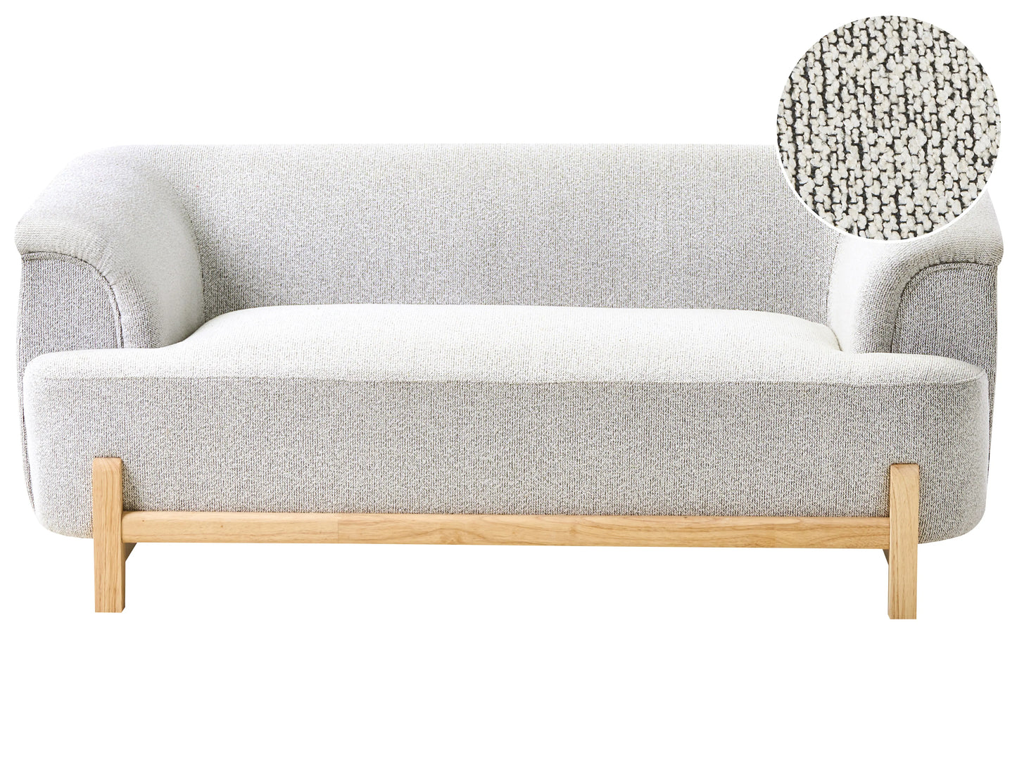  Sofa 2 Seater ALNOR Fabric Light Grey