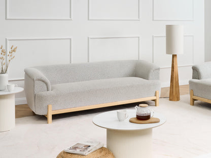  Sofa 3 Seater ALNOR Fabric Light Grey