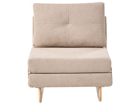  Single Sofa Bed JERSLEV Fabric Light Brown