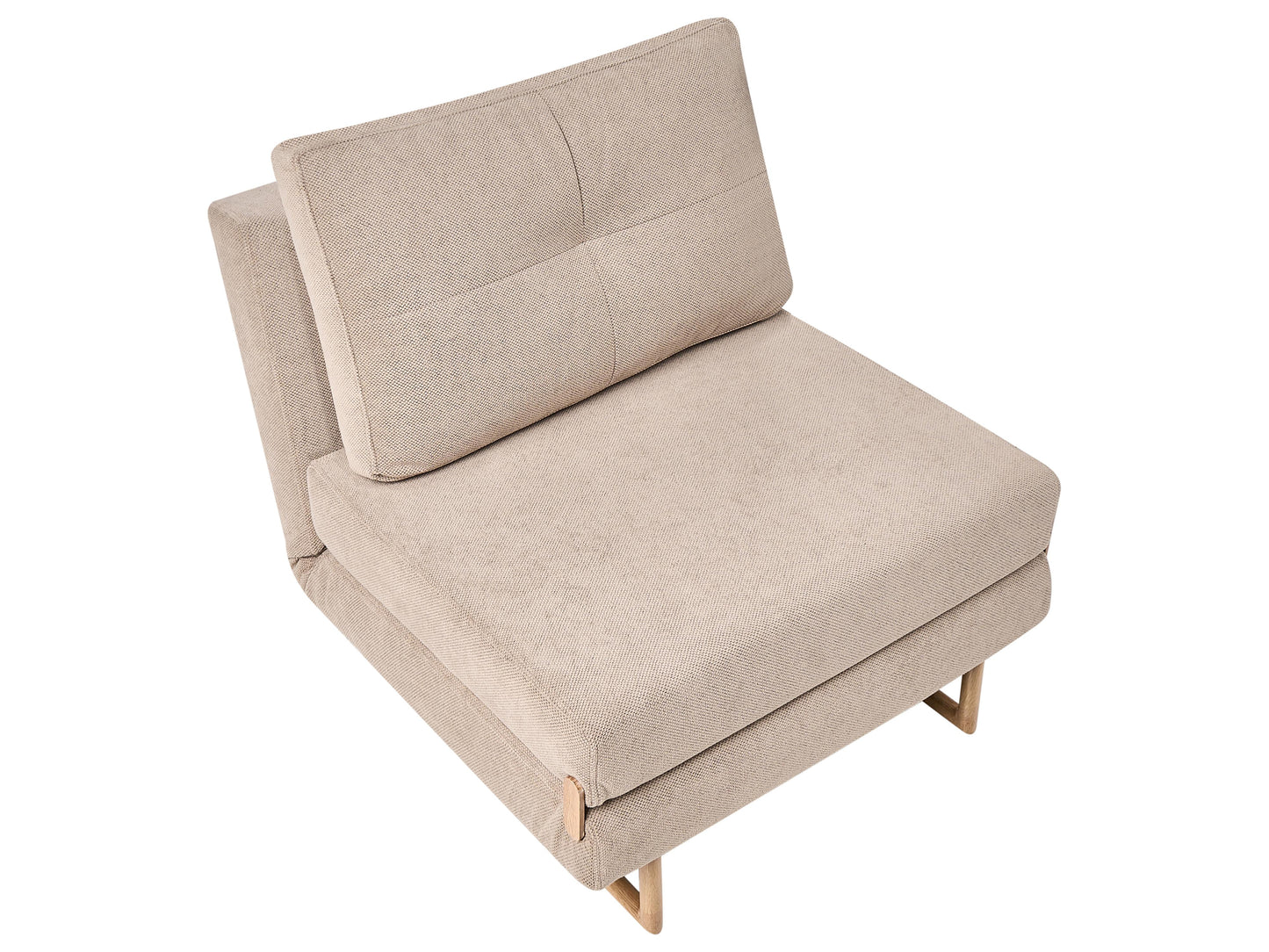  Single Sofa Bed JERSLEV Fabric Light Brown