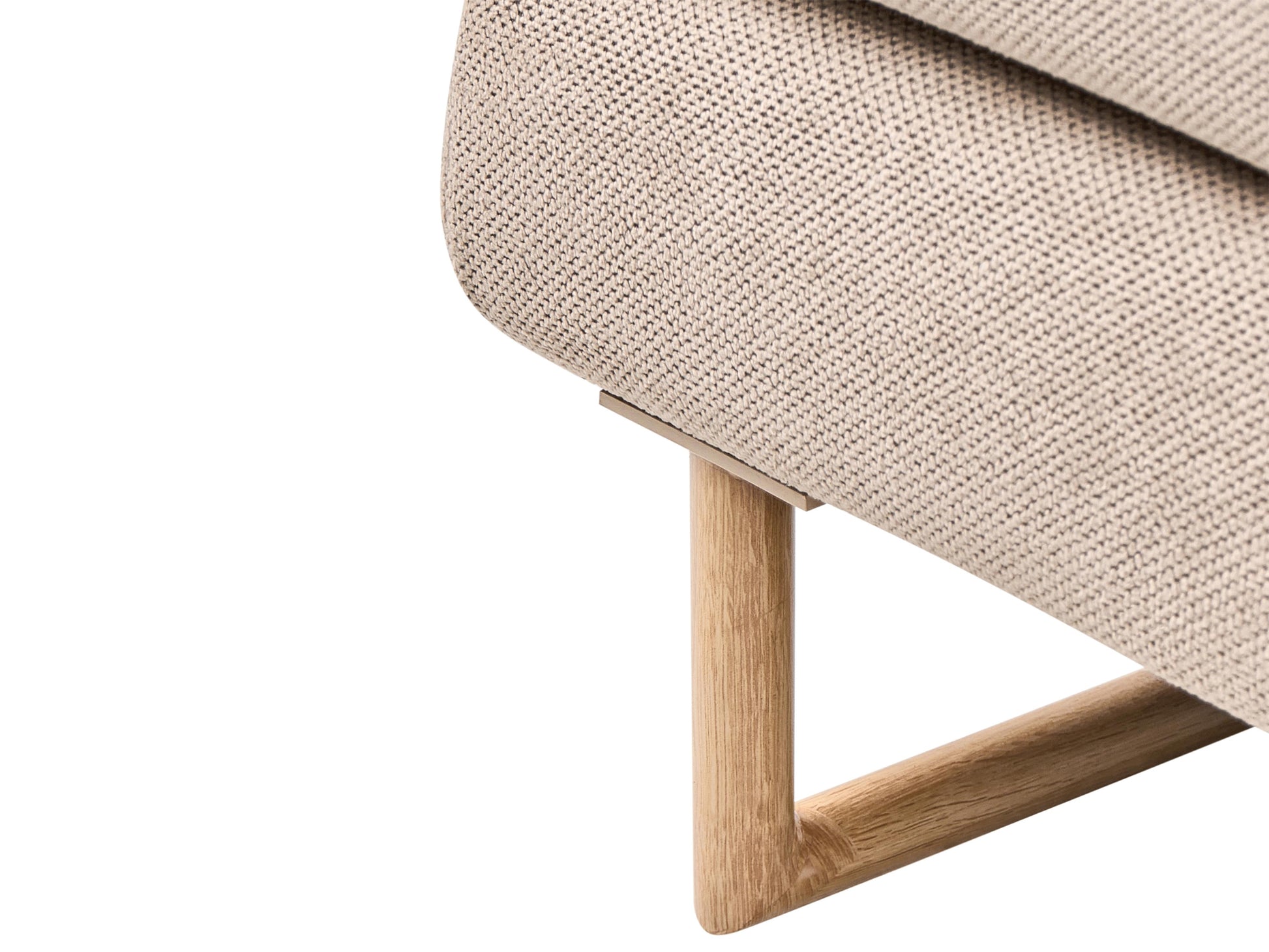  Single Sofa Bed JERSLEV Fabric Light Brown
