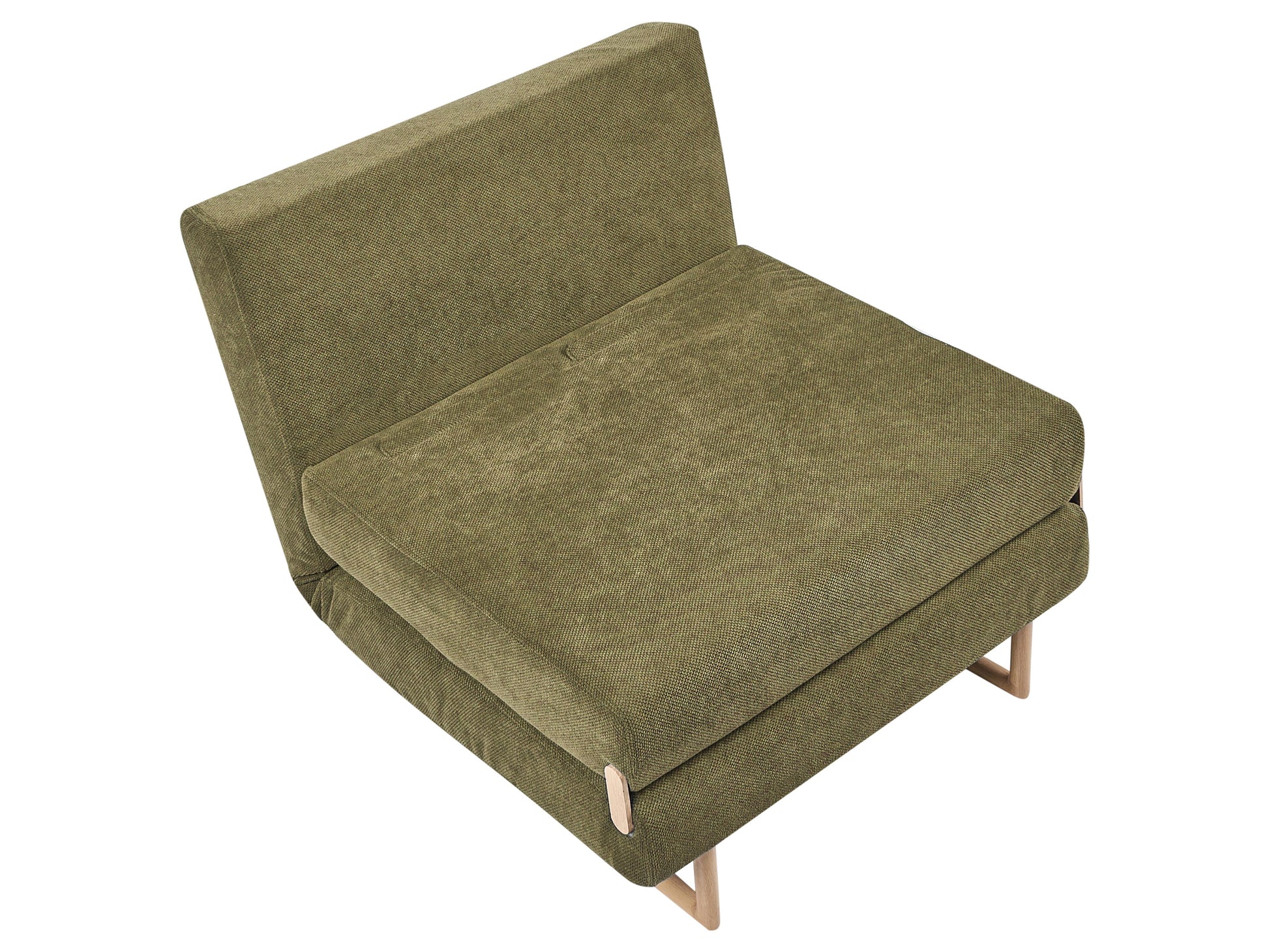  Single Sofa Bed JERSLEV Fabric Green