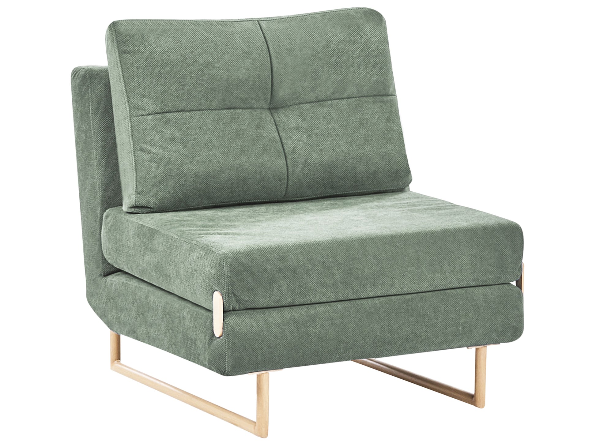  Single Sofa Bed JERSLEV Fabric Light Green