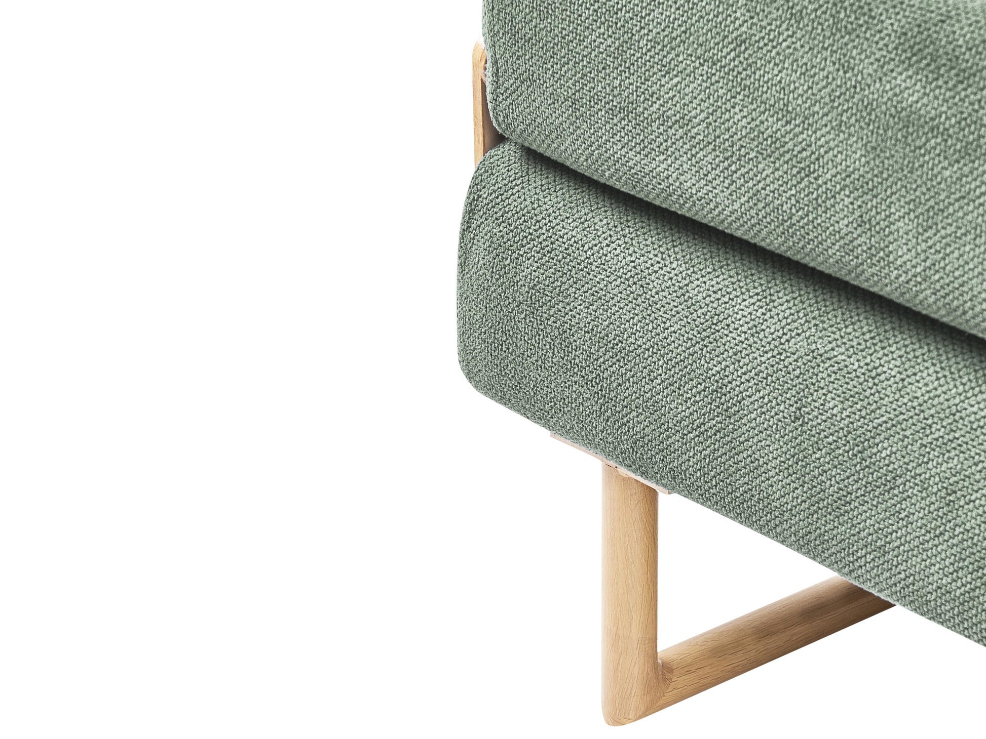  Single Sofa Bed JERSLEV Fabric Light Green