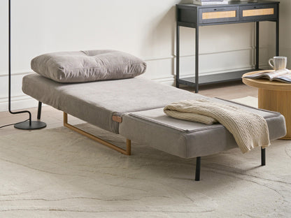  Single Sofa Bed JERSLEV Fabric Grey