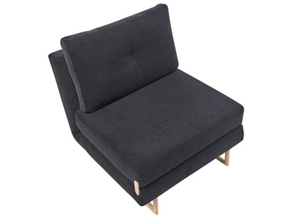  Single Sofa Bed JERSLEV Fabric Black